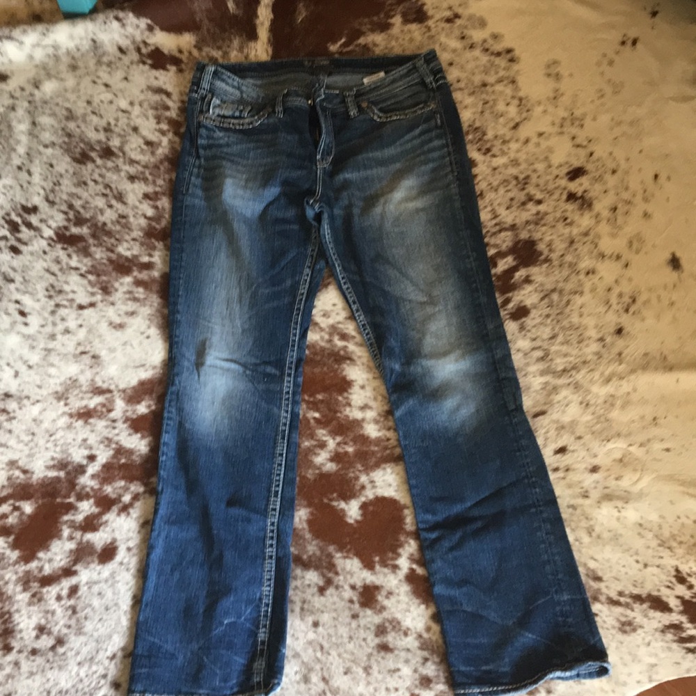 Silver Jeans Women's Dark Blue Flare Jeans